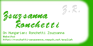 zsuzsanna ronchetti business card